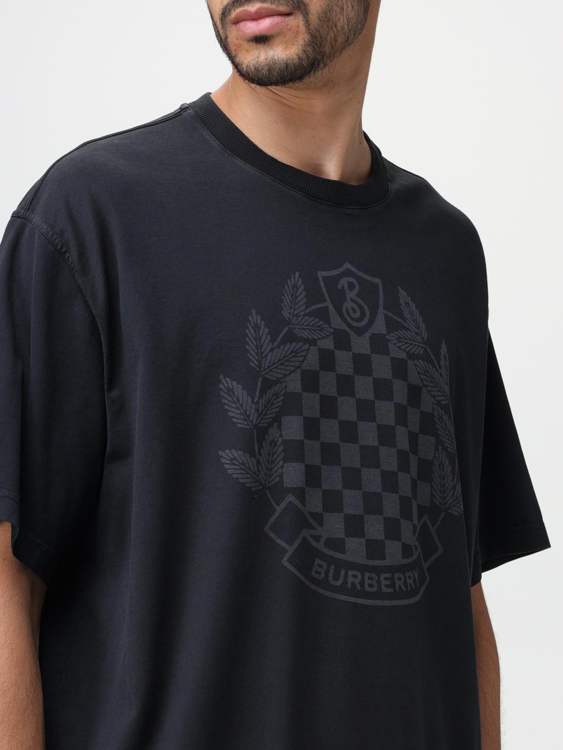 Burberry oversized t-shirt with maxi chessboard logo - Black