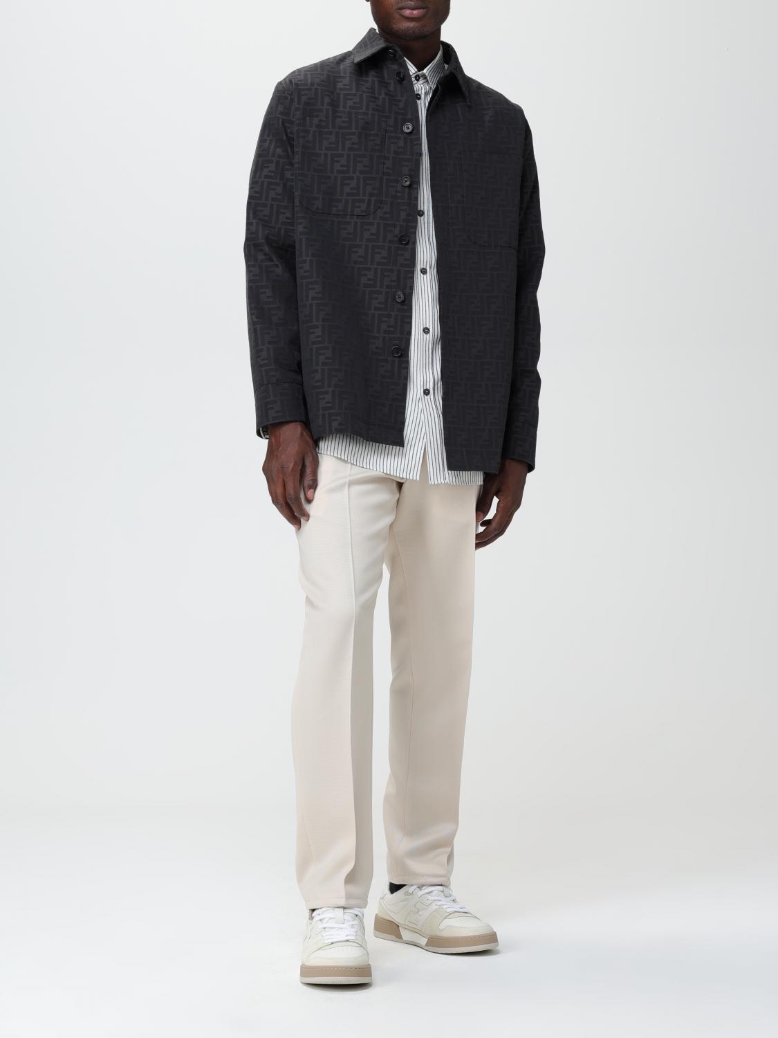 FENDI FFキャンバス Go-To ジャケット Fendi ブラウンFFキャンバスストレートカットジャケット () IFCHIC.COM