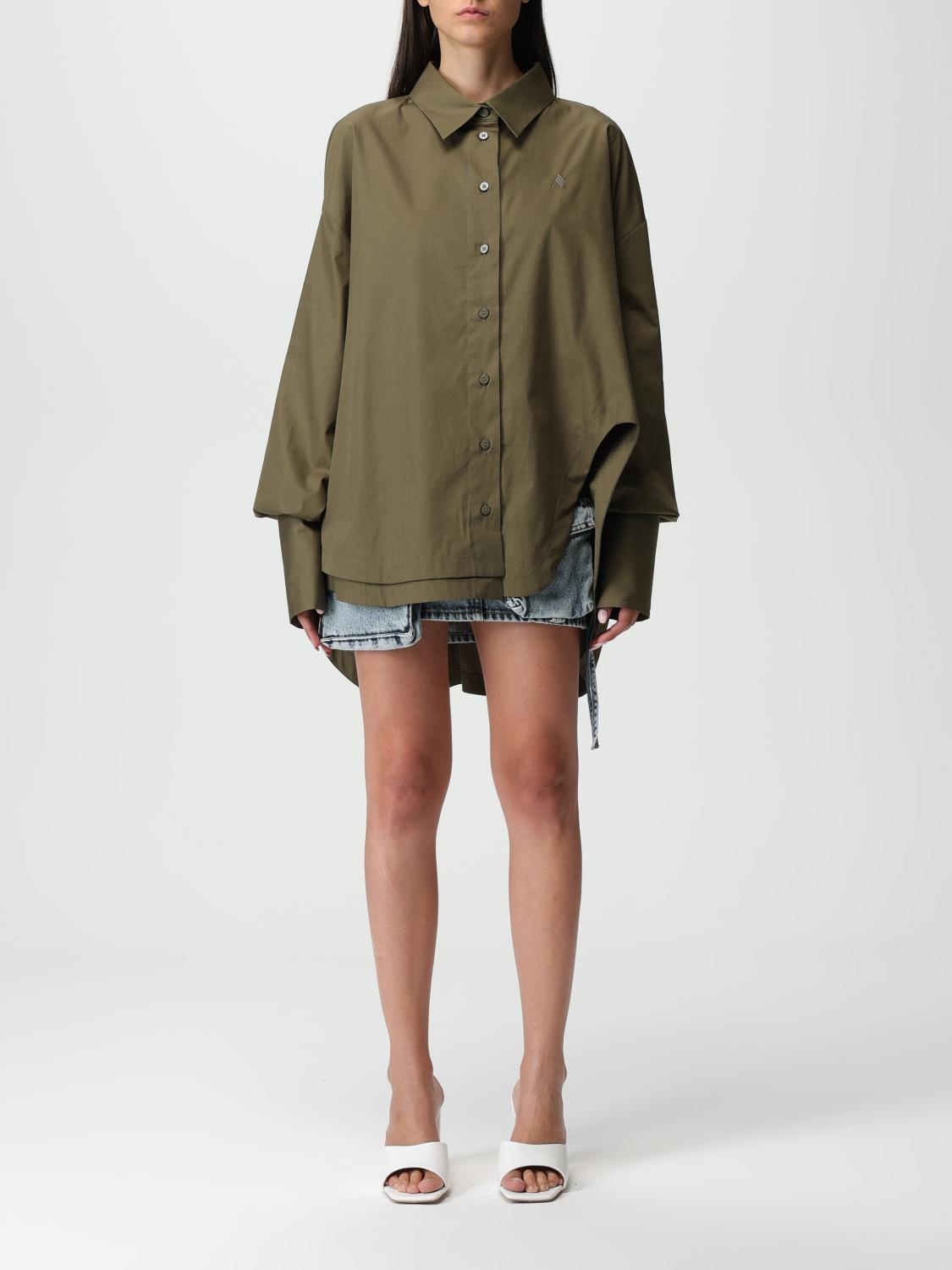 THE ATTICO CAMISA: Camisa mujer The Attico, Verde - Img 1