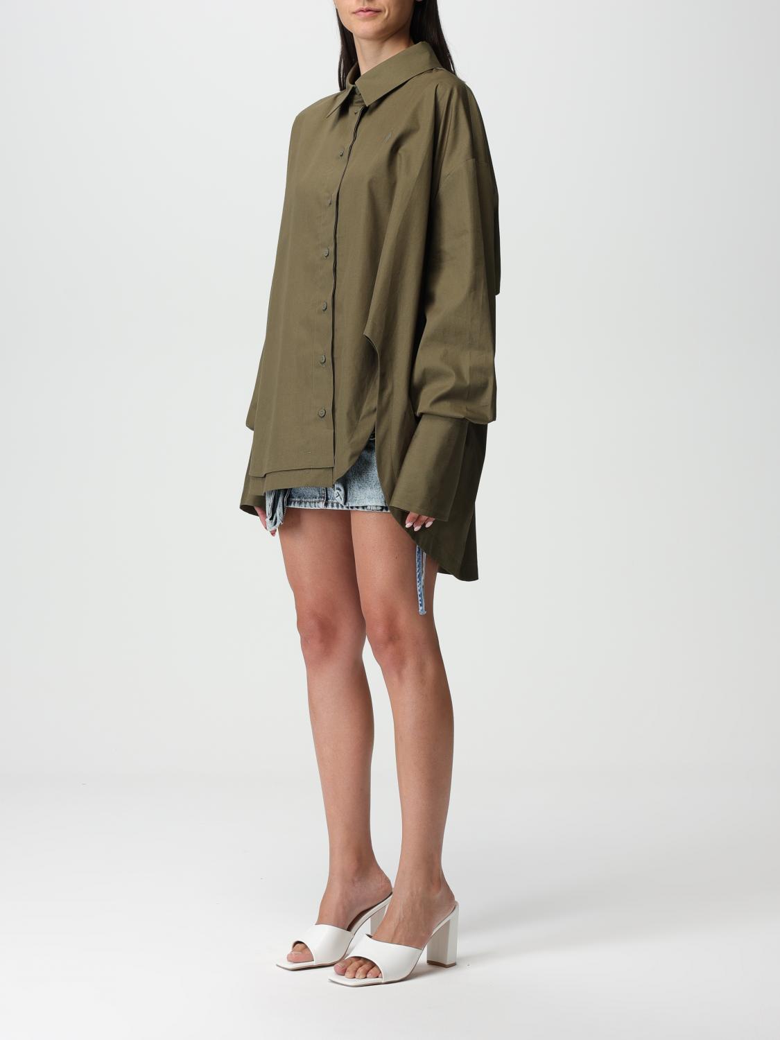 THE ATTICO CAMISA: Camisa mujer The Attico, Verde - Img 4