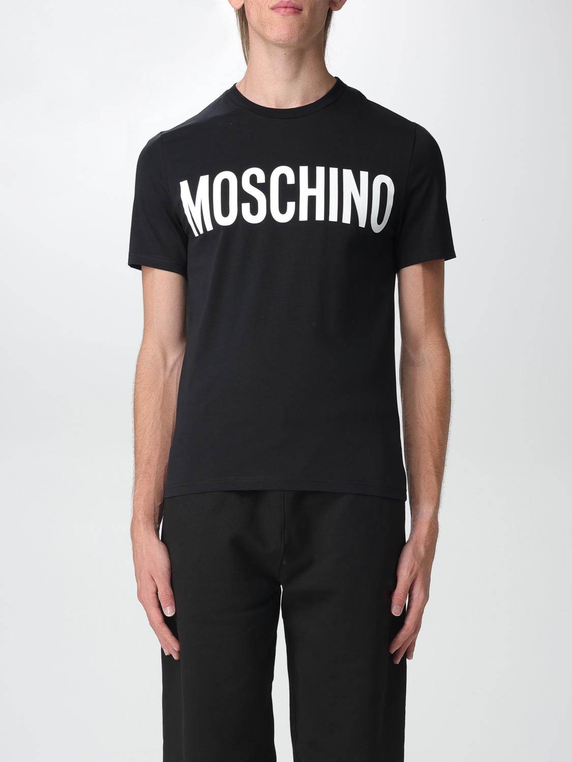 MOSCHINO COUTURE: cotton t-shirt with print - Black MOSCHINO COUTURE: cotton t-shirt with print - Black