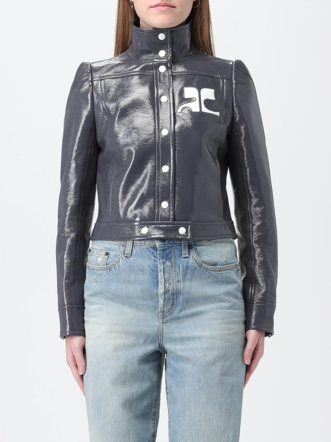 アウターその他 COURREGES Woman Blazer Grey PERCBL005VY0014 9100 Sleek and Structured Grey Blazer – The Golden Hour SF