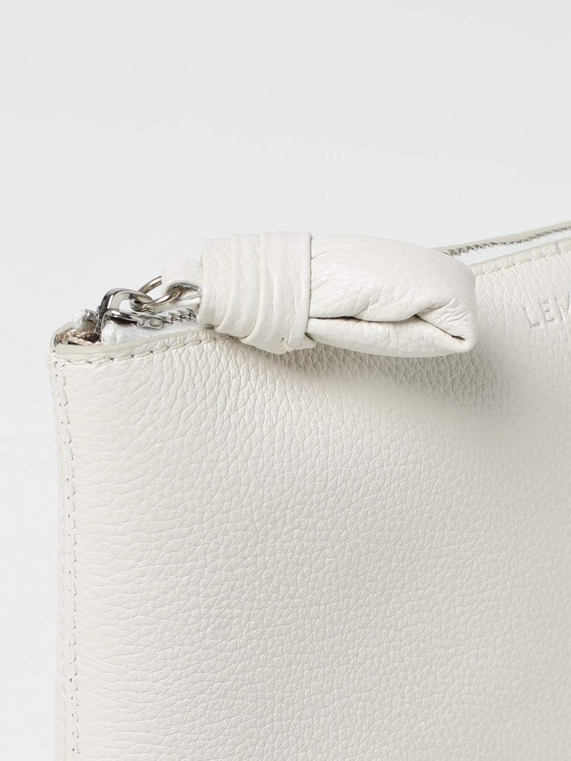 LEMAIRE CLUTCH: Clutch Lemaire in pelle a grana, Bianco - Img 3