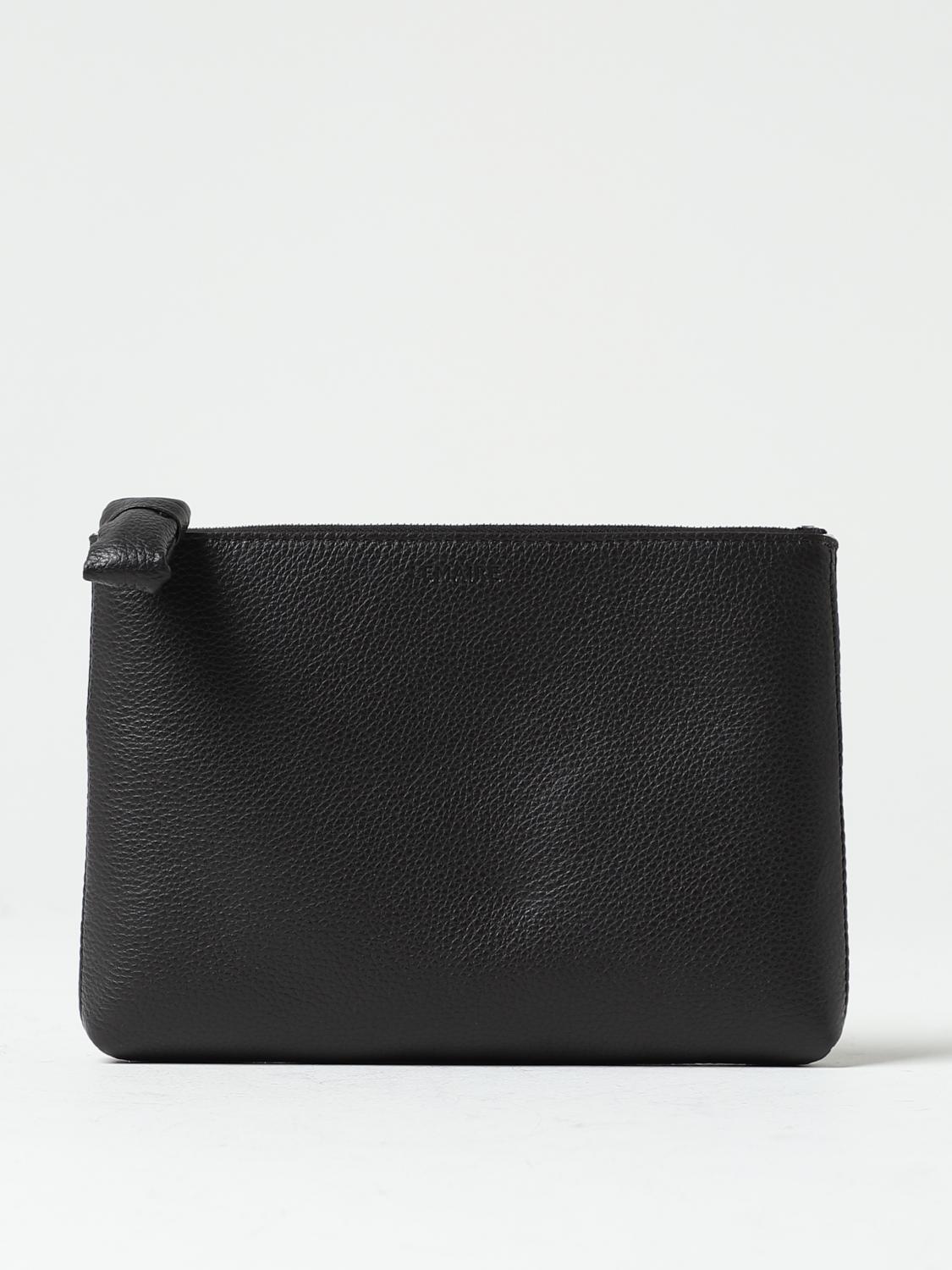 LEMAIRE CLUTCH: Clutch Lemaire in pelle a grana, Marrone - Img 1