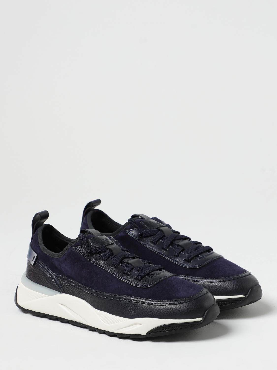 SANTONI SNEAKERS: Sneakers Santoni in pelle, Blue - Img 2