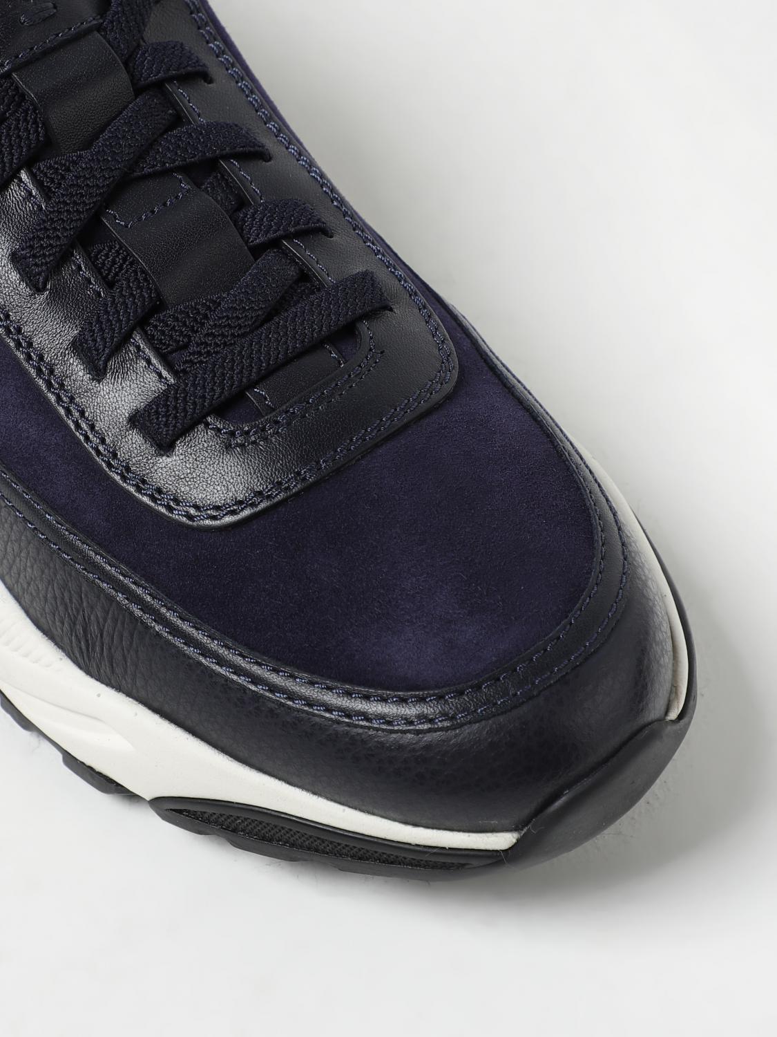SANTONI SNEAKERS: Sneakers Santoni in pelle, Blue - Img 4