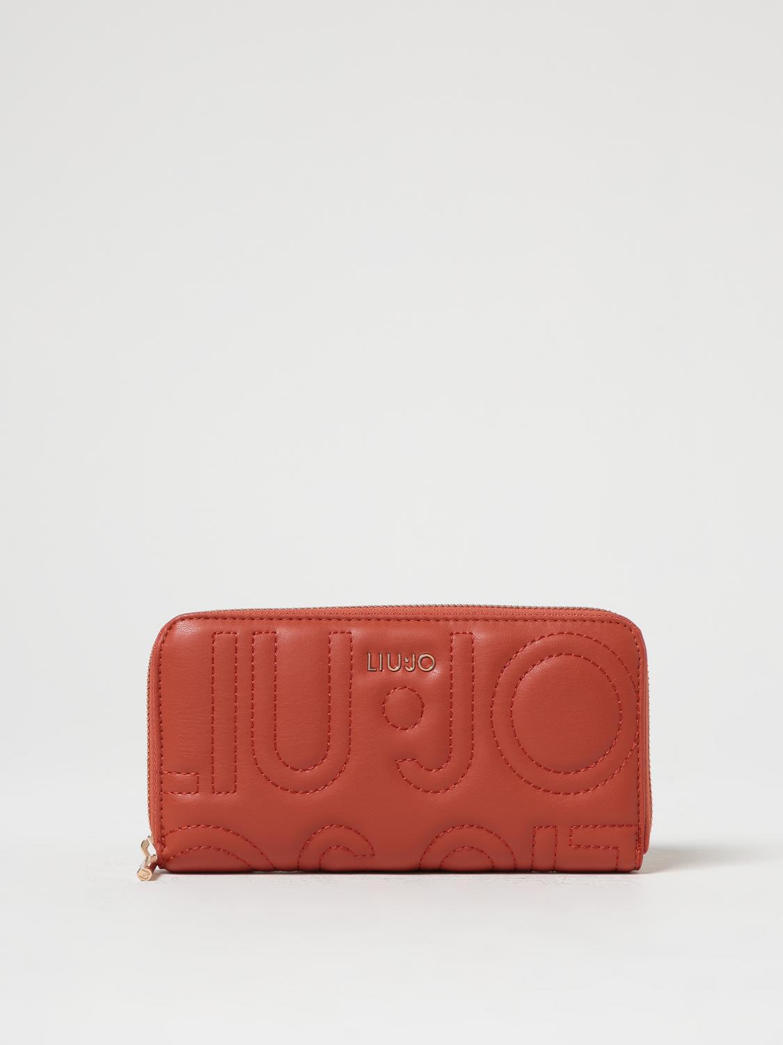 LIU JO PORTAFOGLIO: Portafoglio Liu Jo in pelle sintetica trapuntata con logo in metallo, Rosso - Img 1