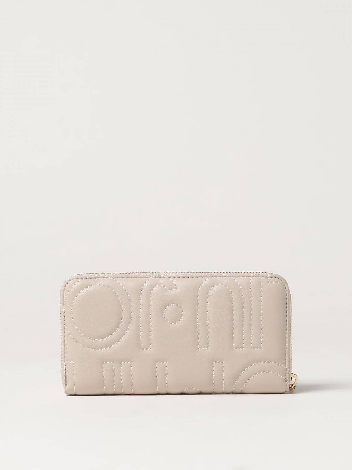 LIU JO PORTAFOGLIO: Portafoglio Liu Jo in pelle sintetica trapuntata con logo in metallo, Beige - Img 3