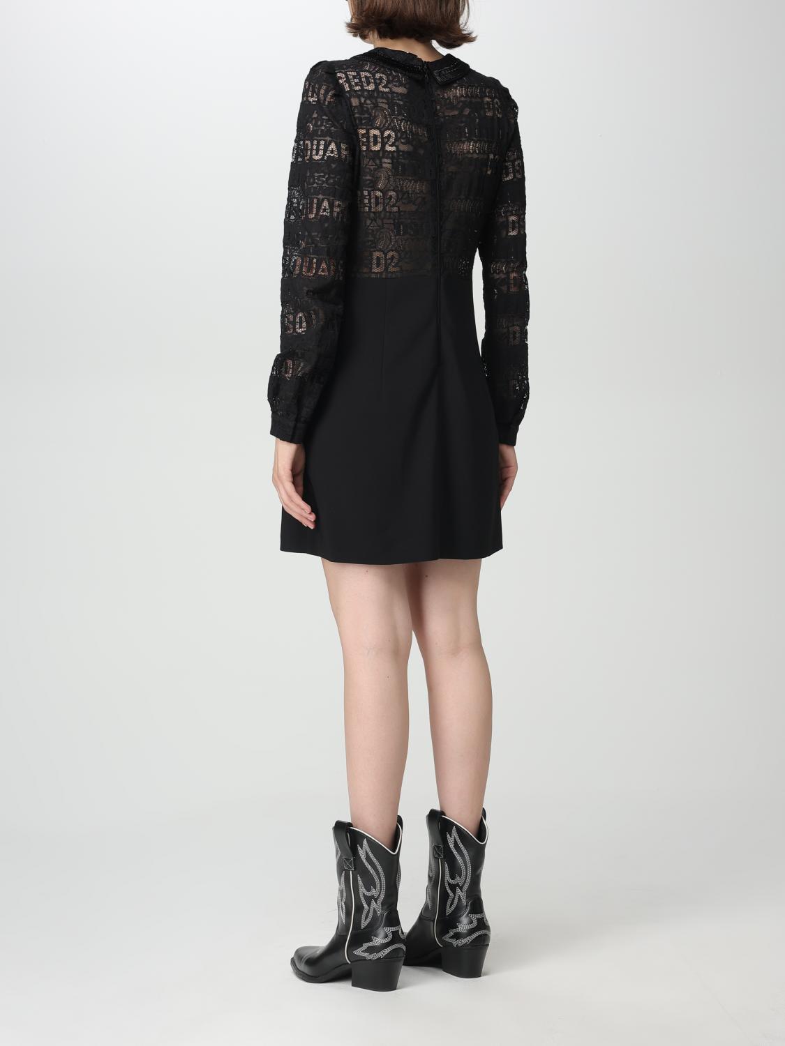 DSQUARED2 KLEID: Kleid damen Dsquared2, Schwarz - Img 2