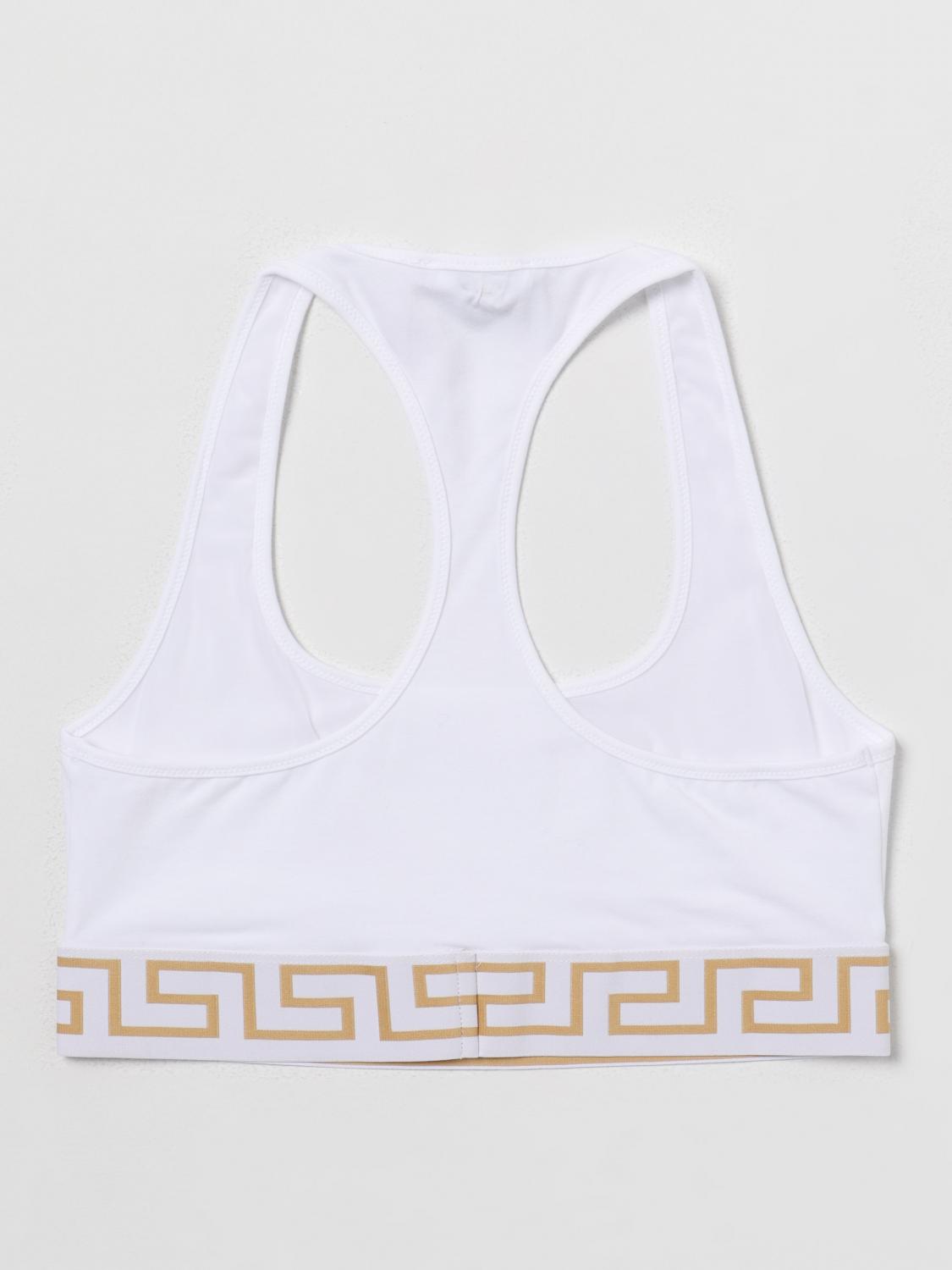 VERSACE INTIMO: Top sportivo Versace in cotone stretch, Bianco - Img 2