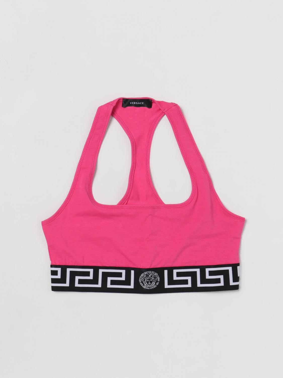 VERSACE INTIMO: Top sportivo Versace in cotone stretch, Fuxia - Img 1