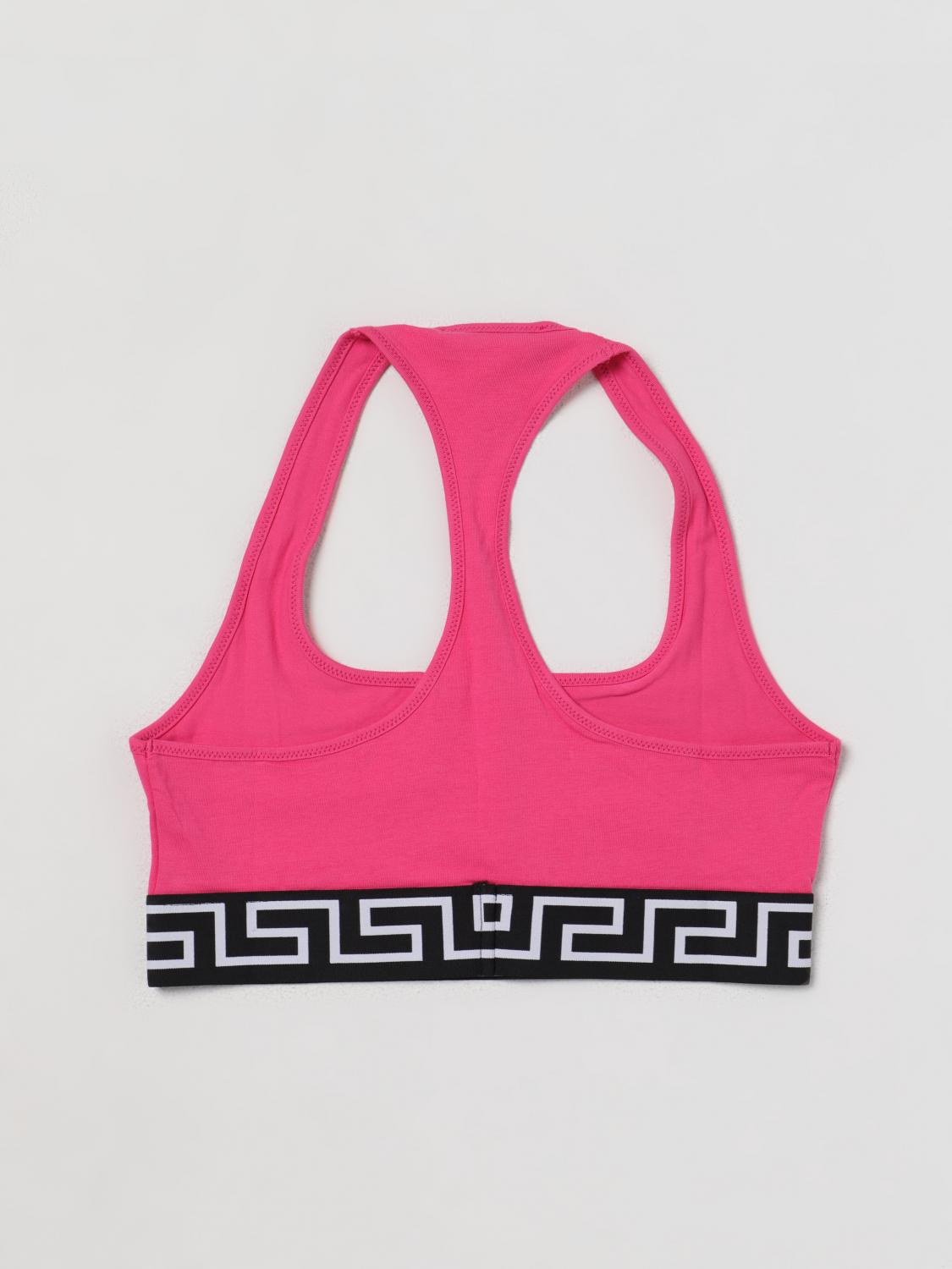 VERSACE INTIMO: Top sportivo Versace in cotone stretch, Fuxia - Img 2