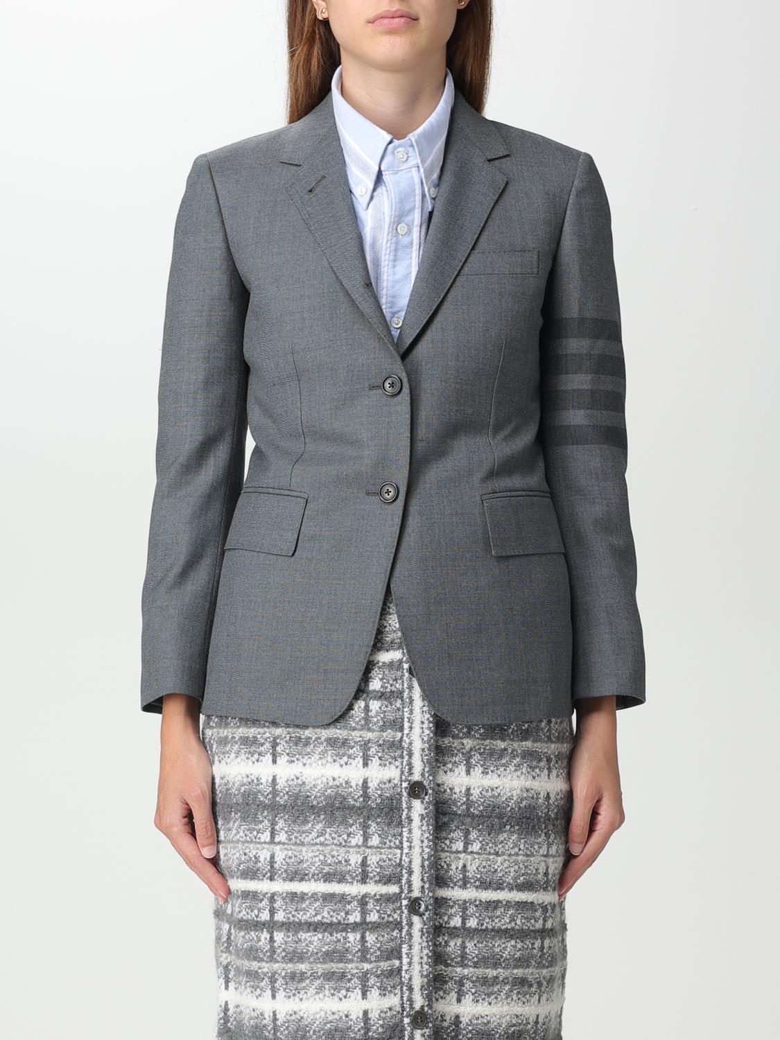 THOM BROWNE AMERICANA: Americana mujer Thom Browne, Gris - Img 1