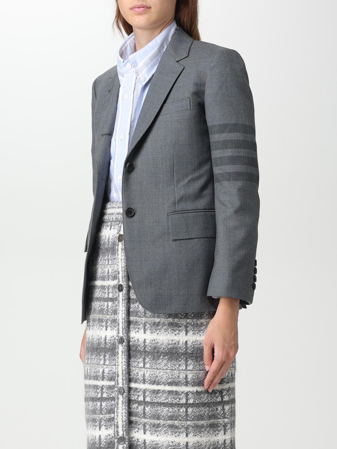 THOM BROWNE AMERICANA: Americana mujer Thom Browne, Gris - Img 4