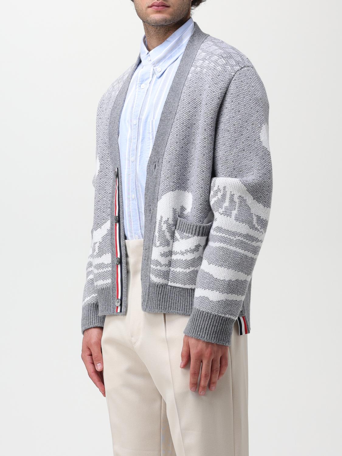 THOM BROWNE STRICKJACKE: Strickjacke herren Thom Browne, Grau - Img 4