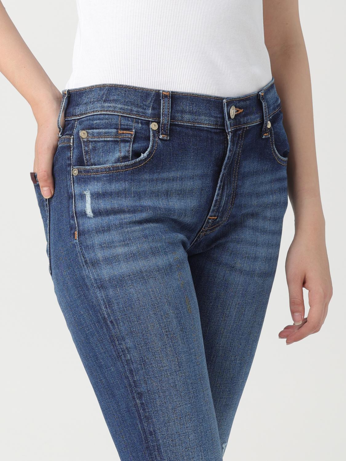 7 FOR ALL MANKIND VAQUEROS: Vaquero mujer 7 For All Mankind, Azul Oscuro - Img 3