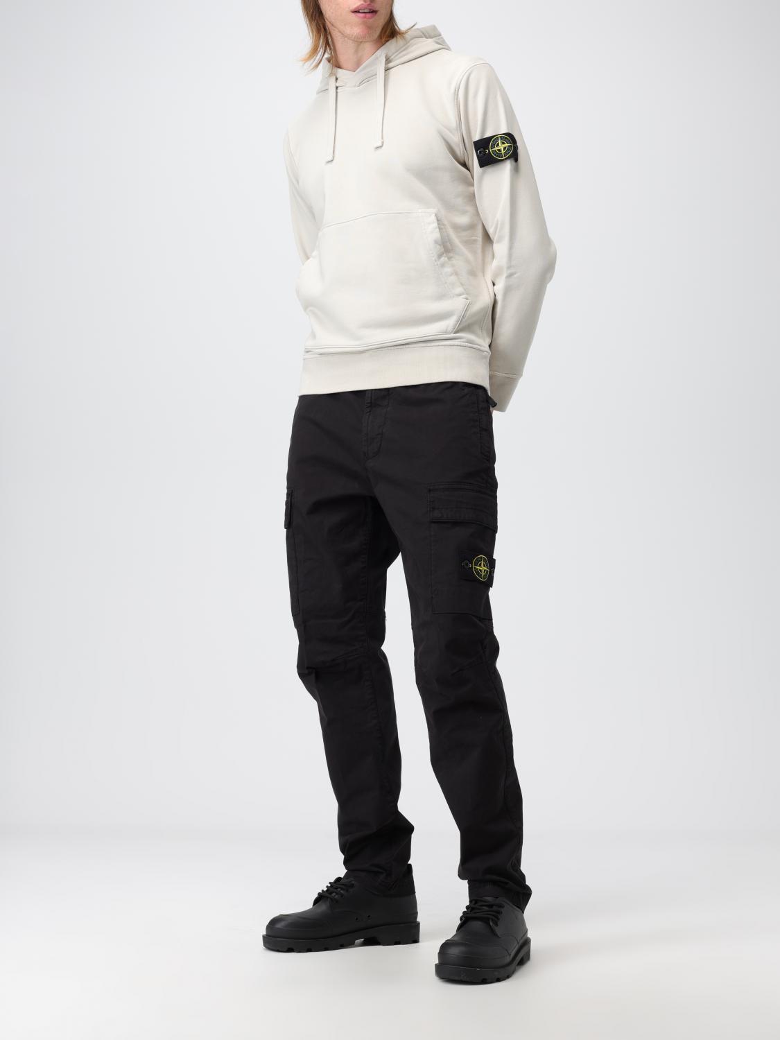 STONE ISLAND PANTALONI: Pantalone cargo Stone Island in gabardine di cotone stretch, Nero - Img 2