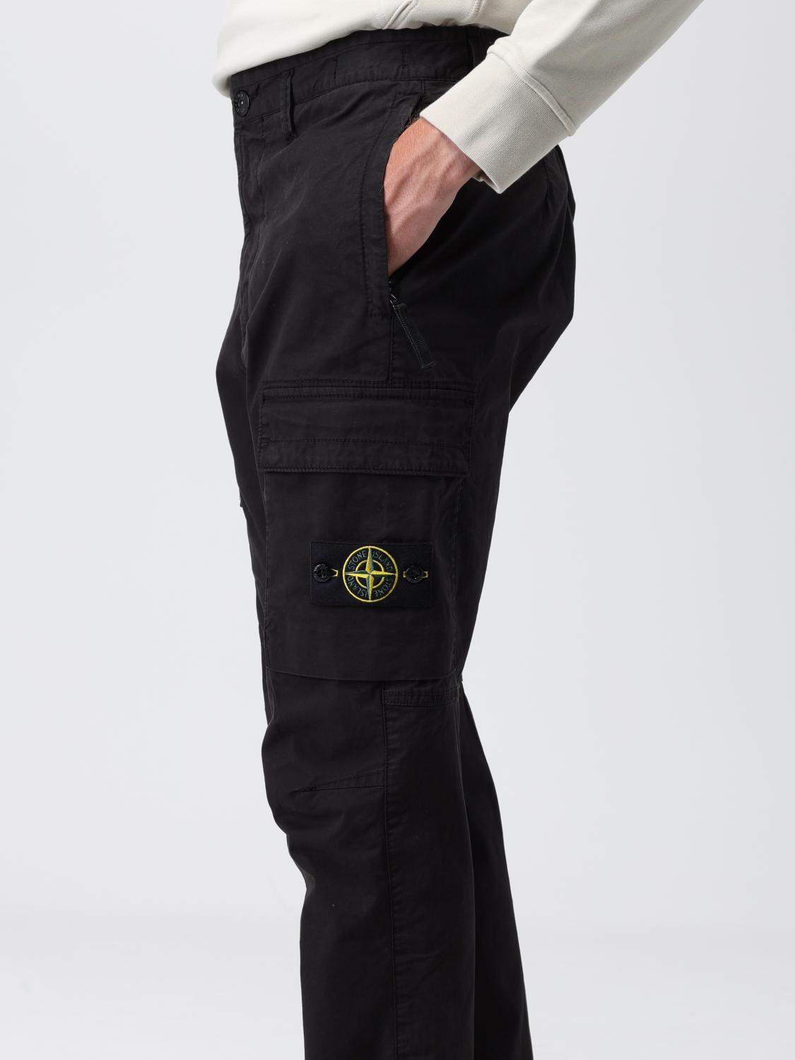 STONE ISLAND PANTALONI: Pantalone cargo Stone Island in gabardine di cotone stretch, Nero - Img 5