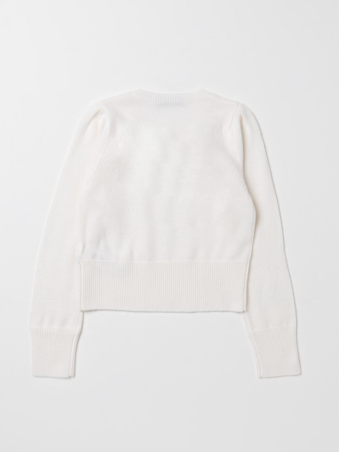 MISS BLUMARINE SWEATER: Sweater kids Miss Blumarine, White - Img 2