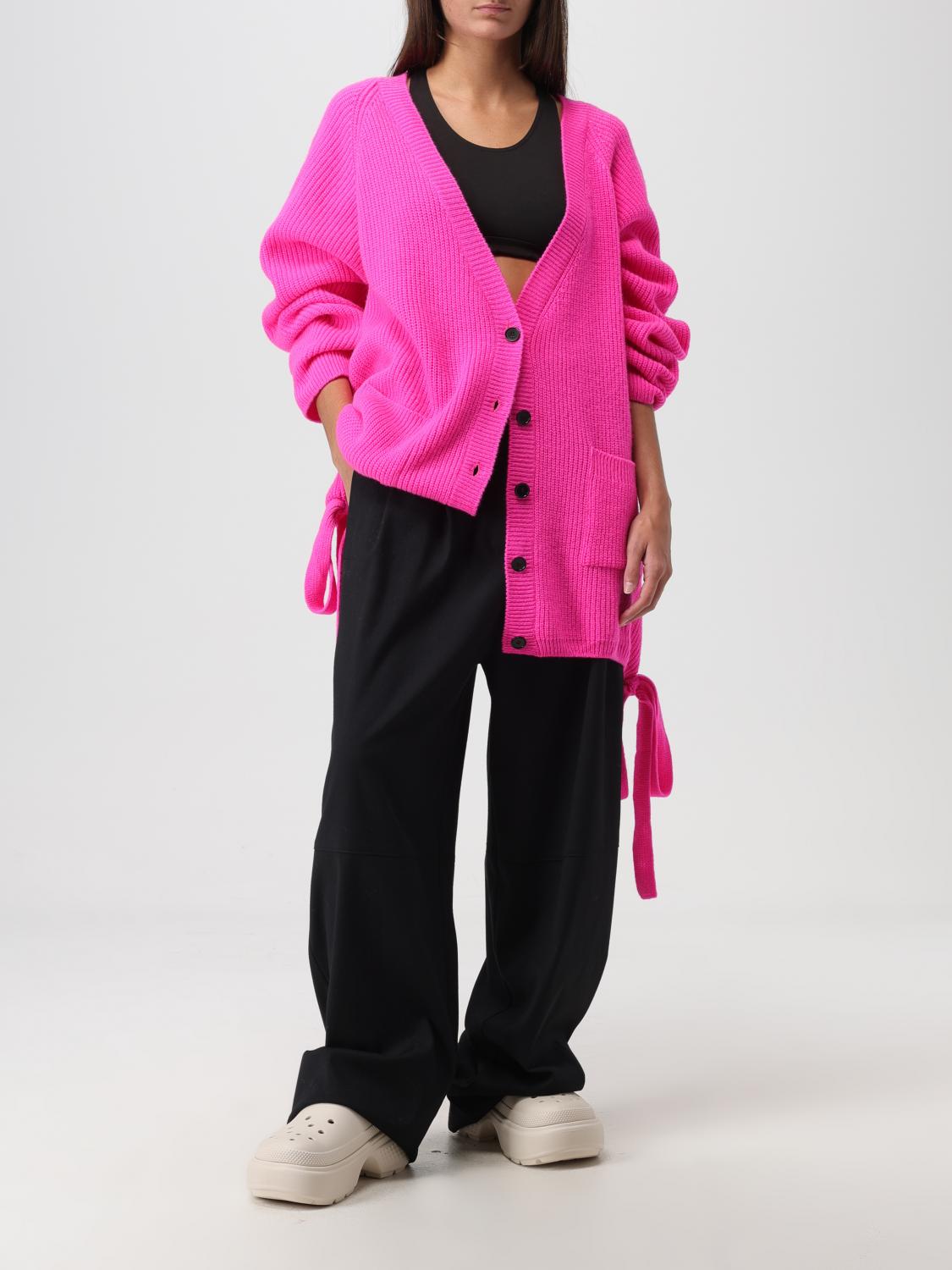 MSGM MAGLIA: Cardigan MSGM in lana e cashmere, Fuxia - Img 2