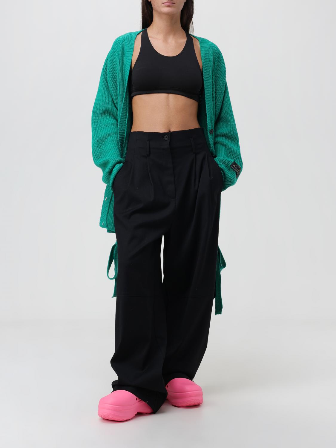 MSGM MAGLIA: Cardigan MSGM in lana e cashmere, Verde - Img 2