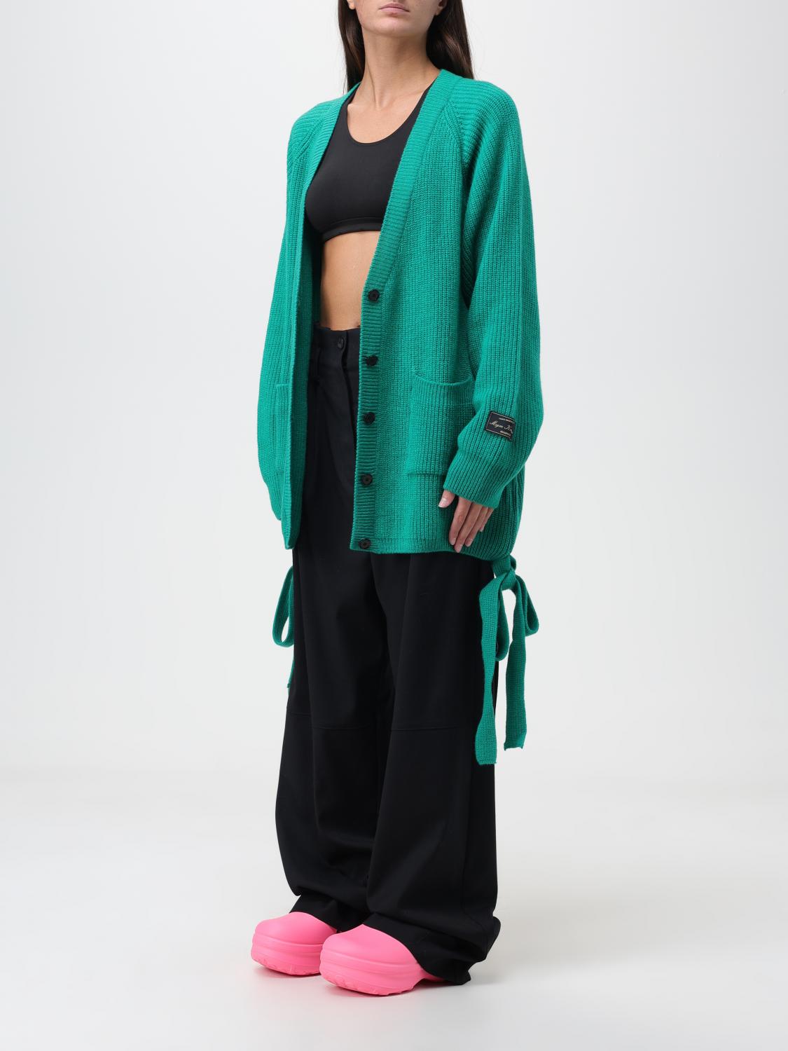 MSGM MAGLIA: Cardigan MSGM in lana e cashmere, Verde - Img 4
