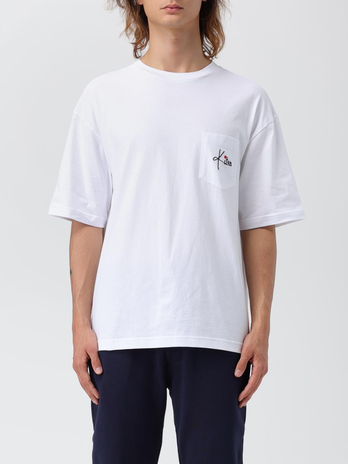 KITON T-SHIRT: T-shirt Kiton in cotone con ricamo, Bianco - Img 1