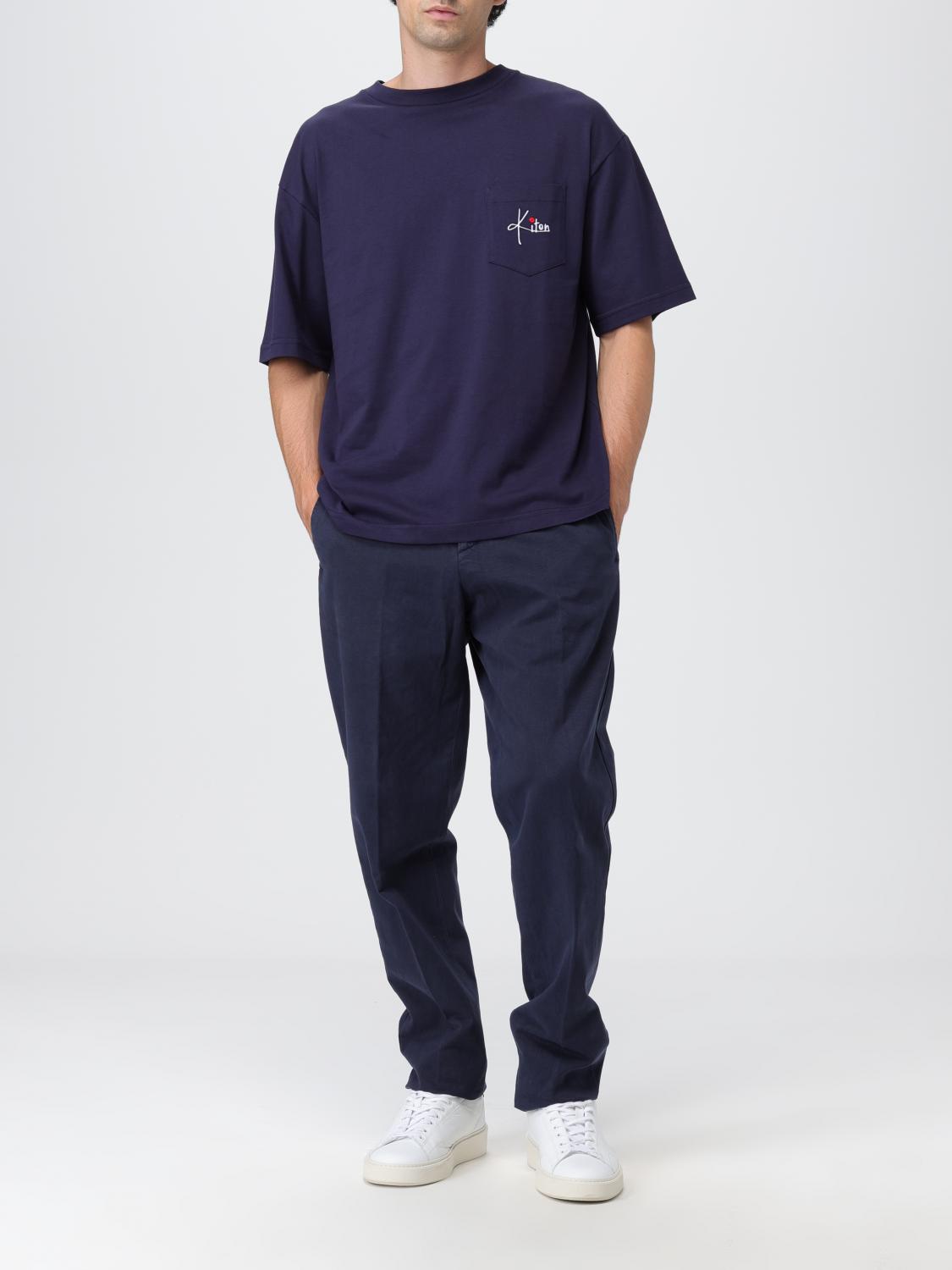 KITON CAMISETA: Camiseta hombre Kiton, Azul Oscuro - Img 2