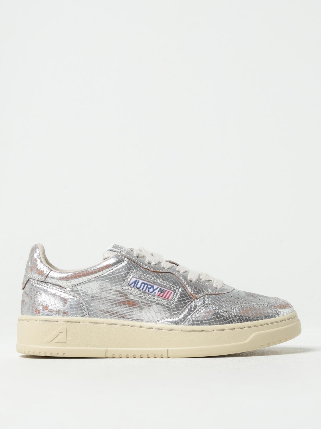 AUTRY SNEAKERS: Autry Medalist sneakers in laminated leather, Silver - Img 1