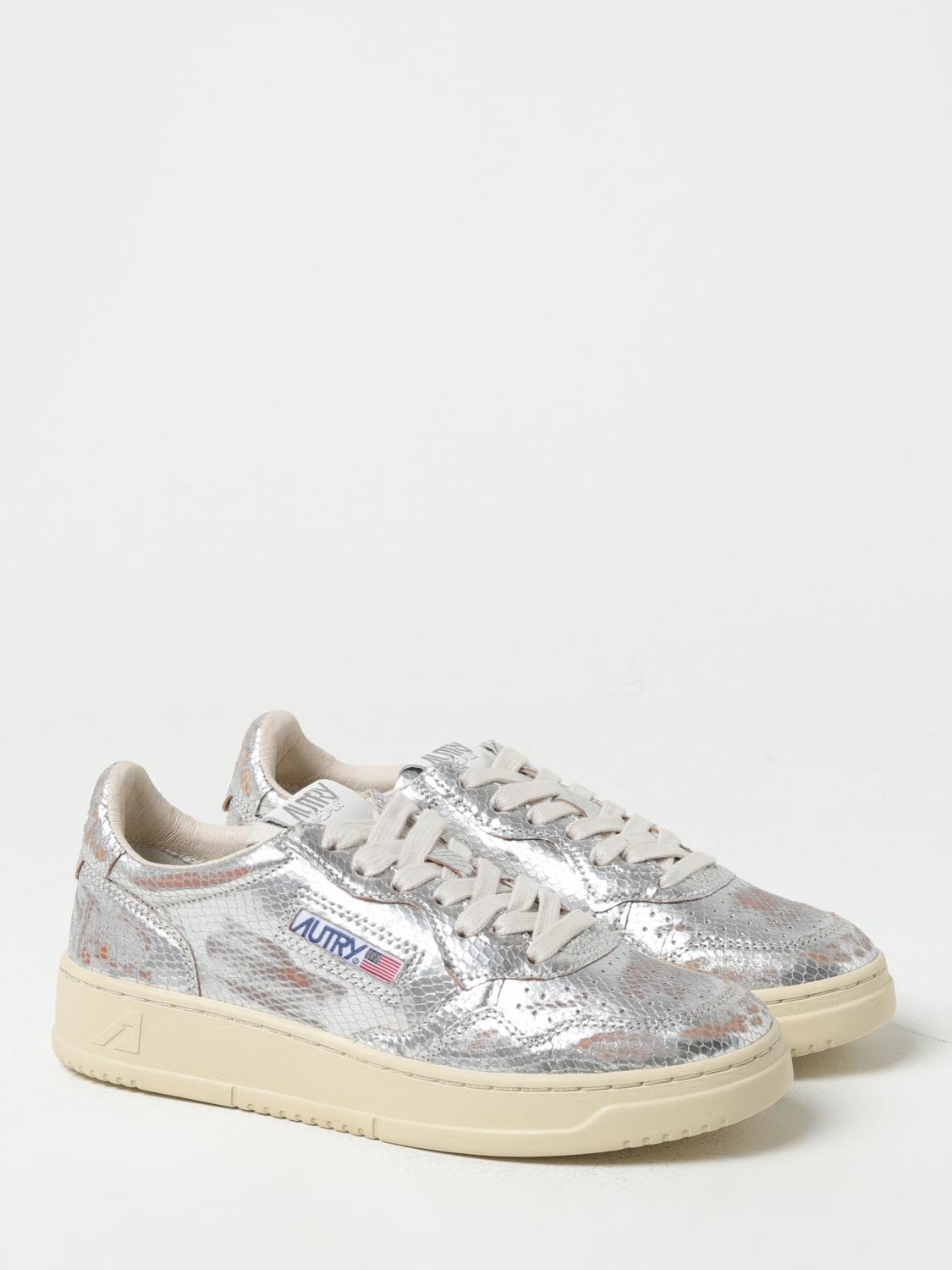 AUTRY SNEAKERS: Autry Medalist sneakers in laminated leather, Silver - Img 2