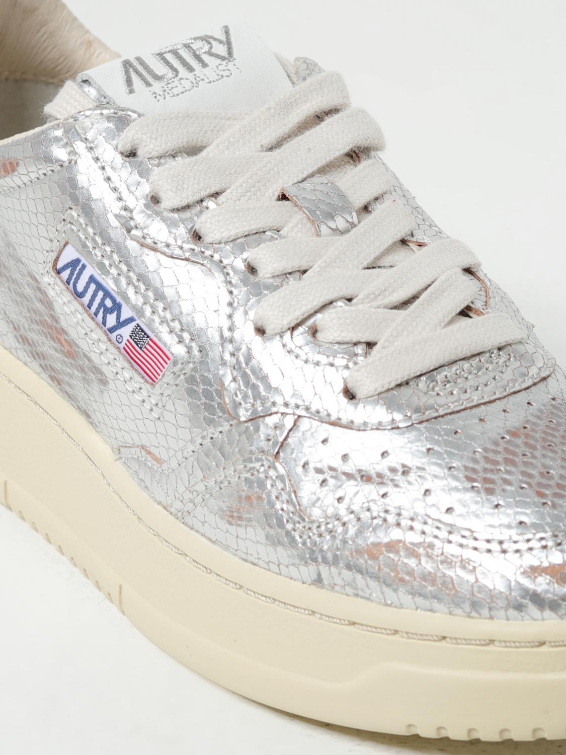 AUTRY SNEAKERS: Autry Medalist sneakers in laminated leather, Silver - Img 4