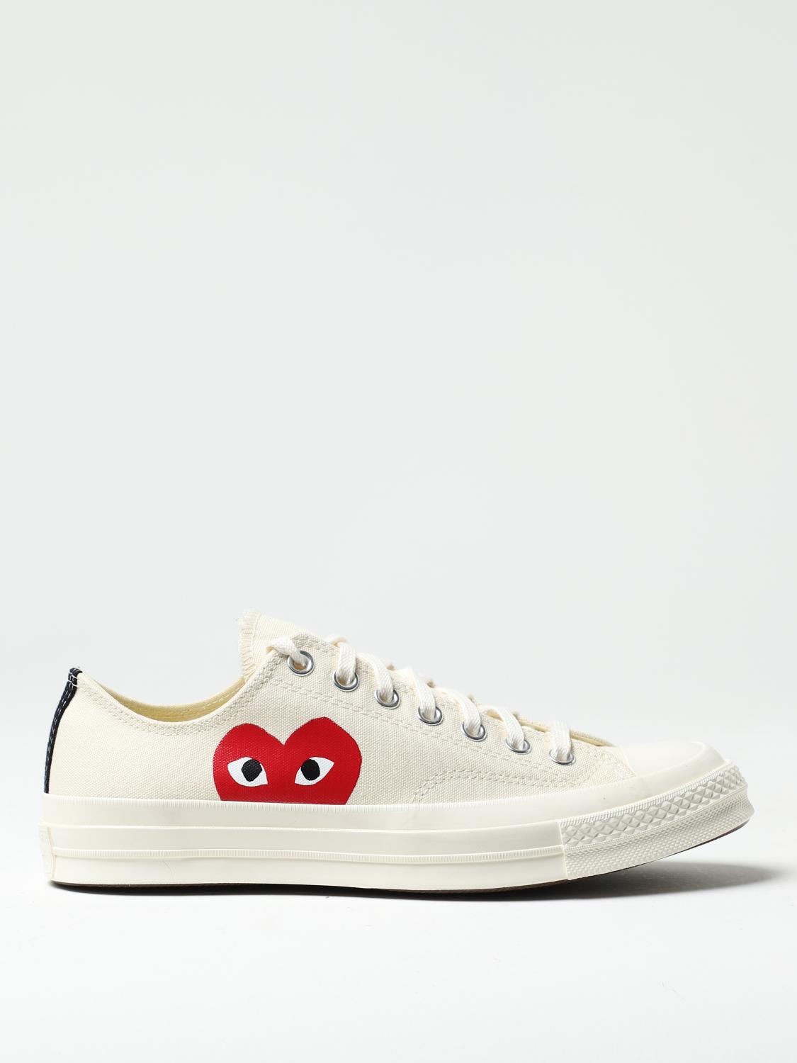 COMME DES GARÇON PLAY SNEAKERS: Shoes men Comme Des Garcons, White - Img 1