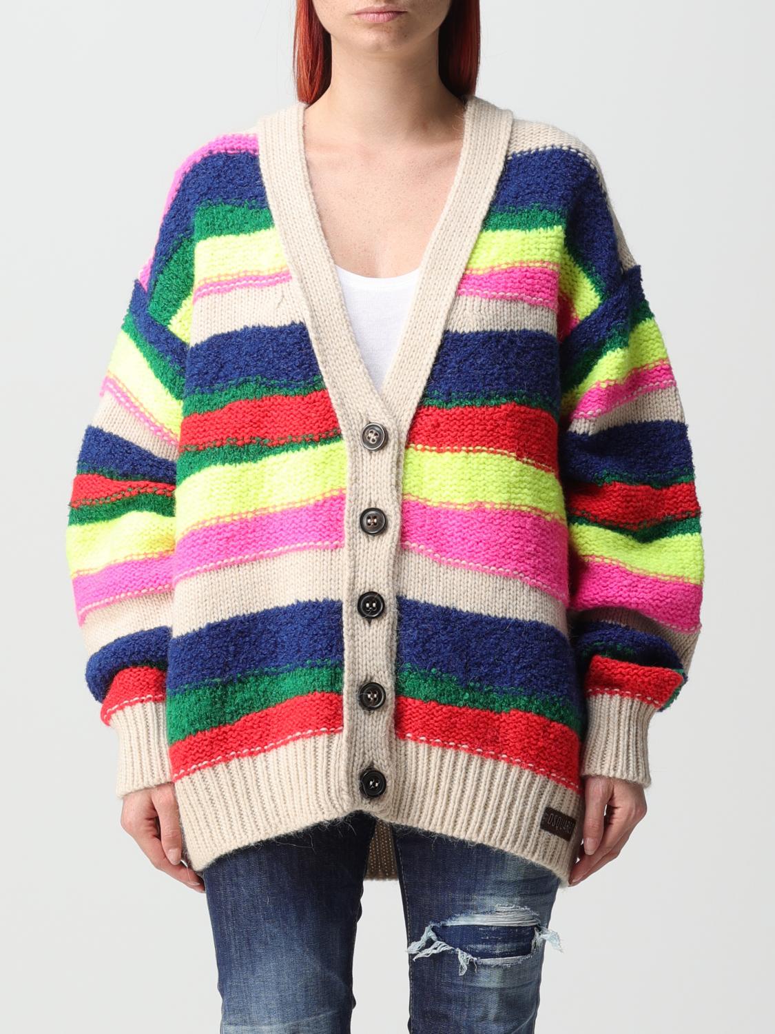 DSQUARED2: Pull femme Multicolore Cardigan Dsquared2