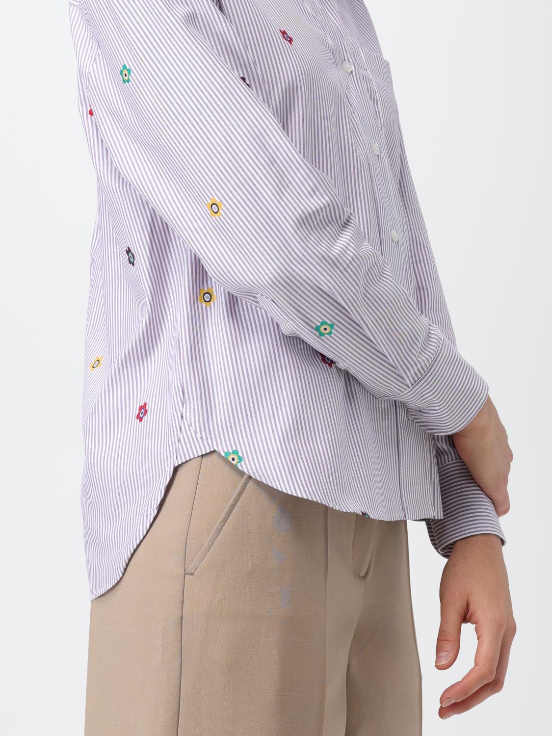KENZO CAMICIA: Camicia Kenzo in cotone con ricami Boke Flower a contrasto, Viola - Img 4