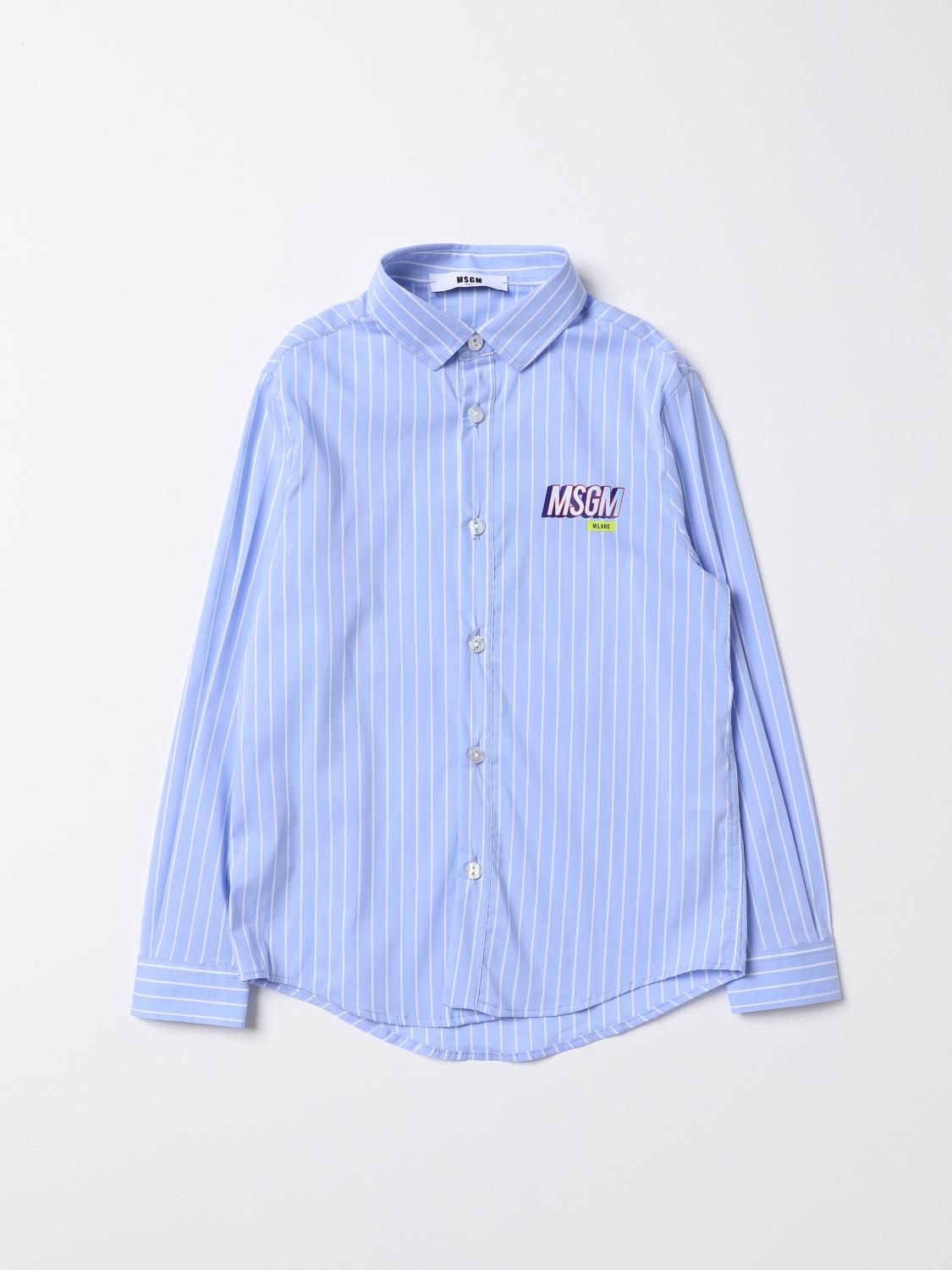 MSGM KIDS CAMISA: Camisa niños MSGM Kids, Azul Claro - Img 1