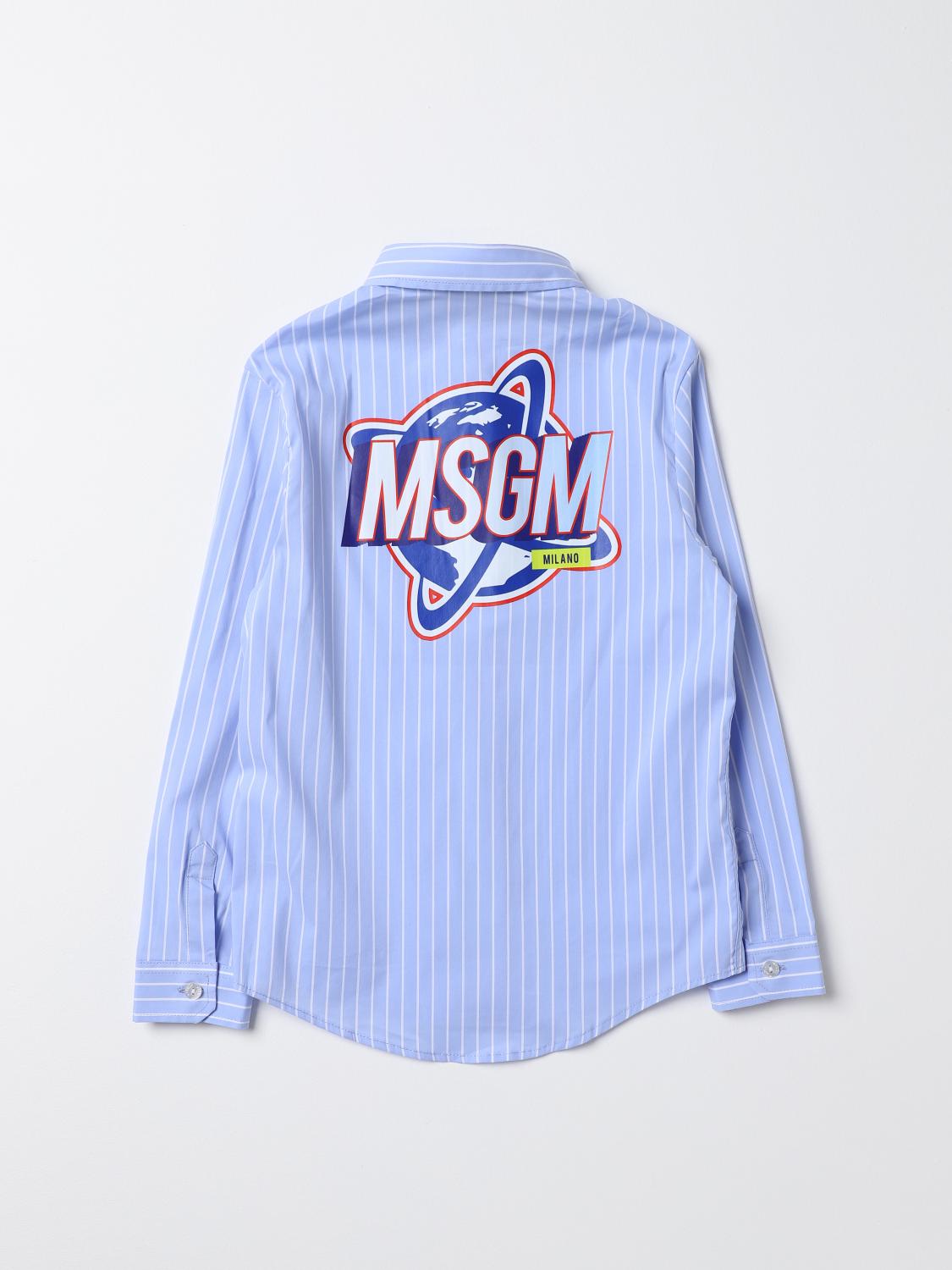 MSGM KIDS CAMISA: Camisa niños MSGM Kids, Azul Claro - Img 2