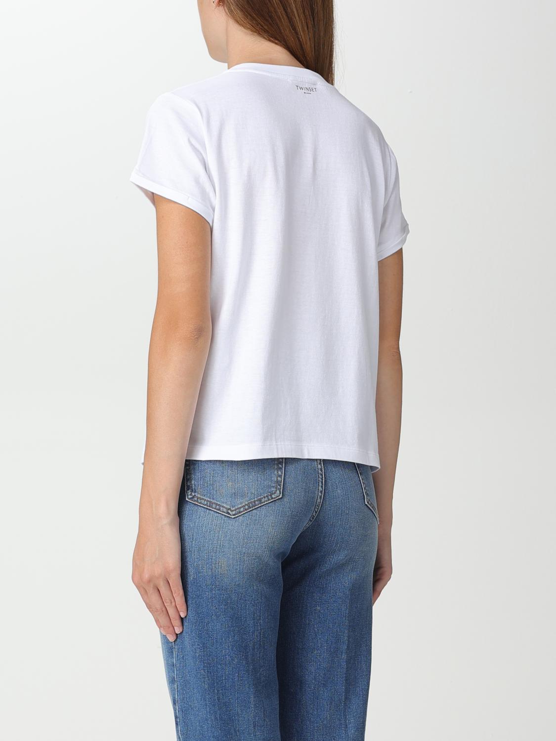 TWINSET T-SHIRT: T-shirt damen Twinset, Weiß - Img 2