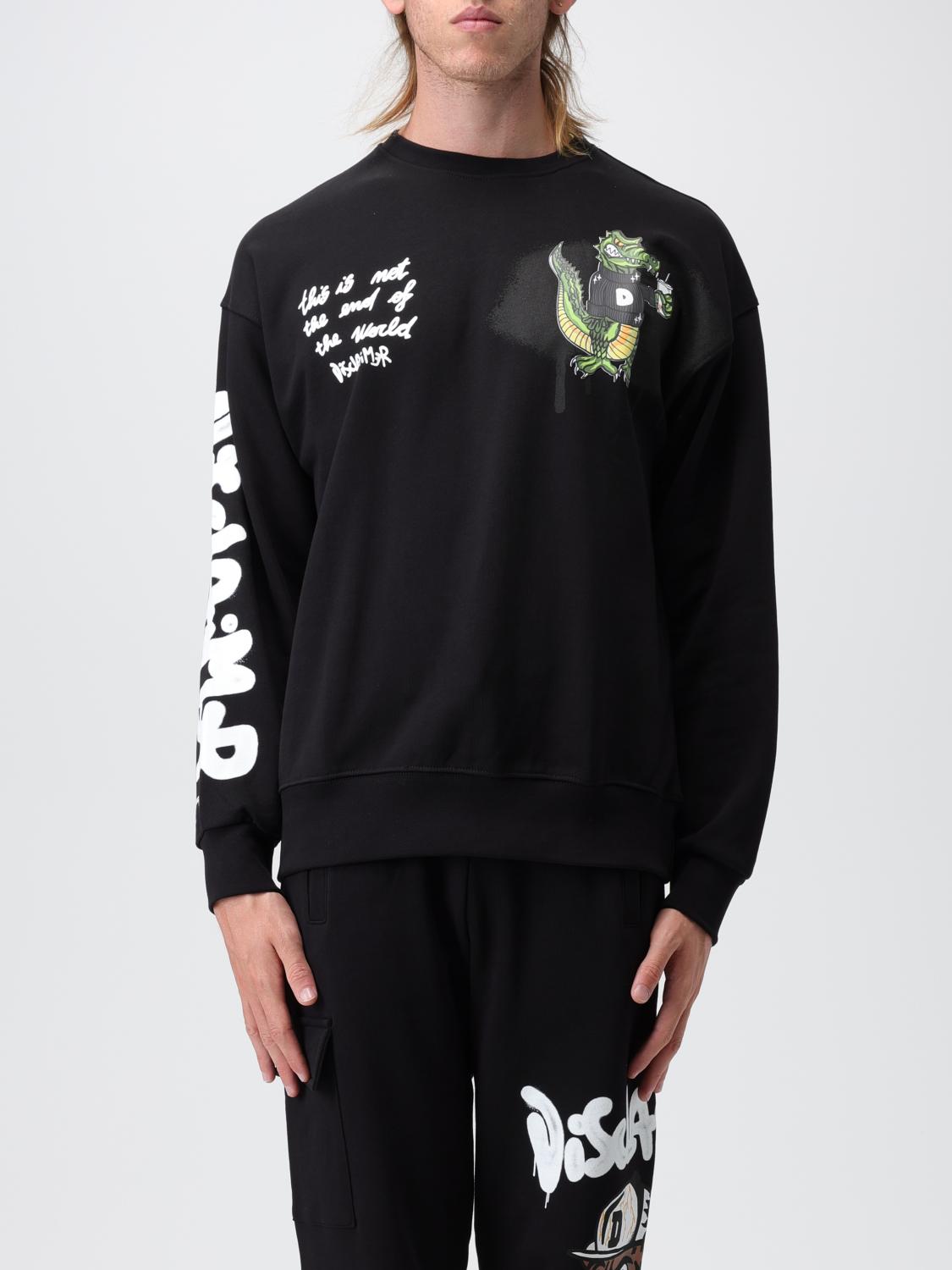 DISCLAIMER SWEATSHIRT: Sweater men Disclaimer, Black - Img 1
