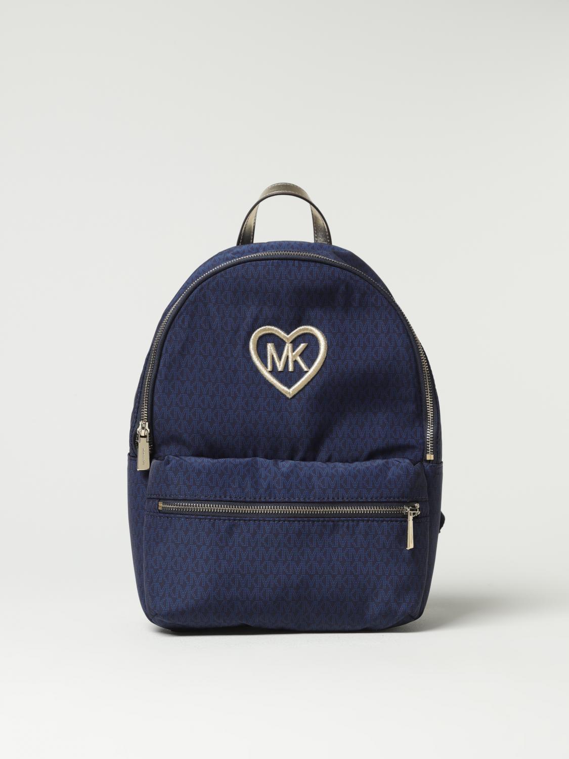Michael Kors backpack in nylon with monogram pattern - Blue  display picture 1