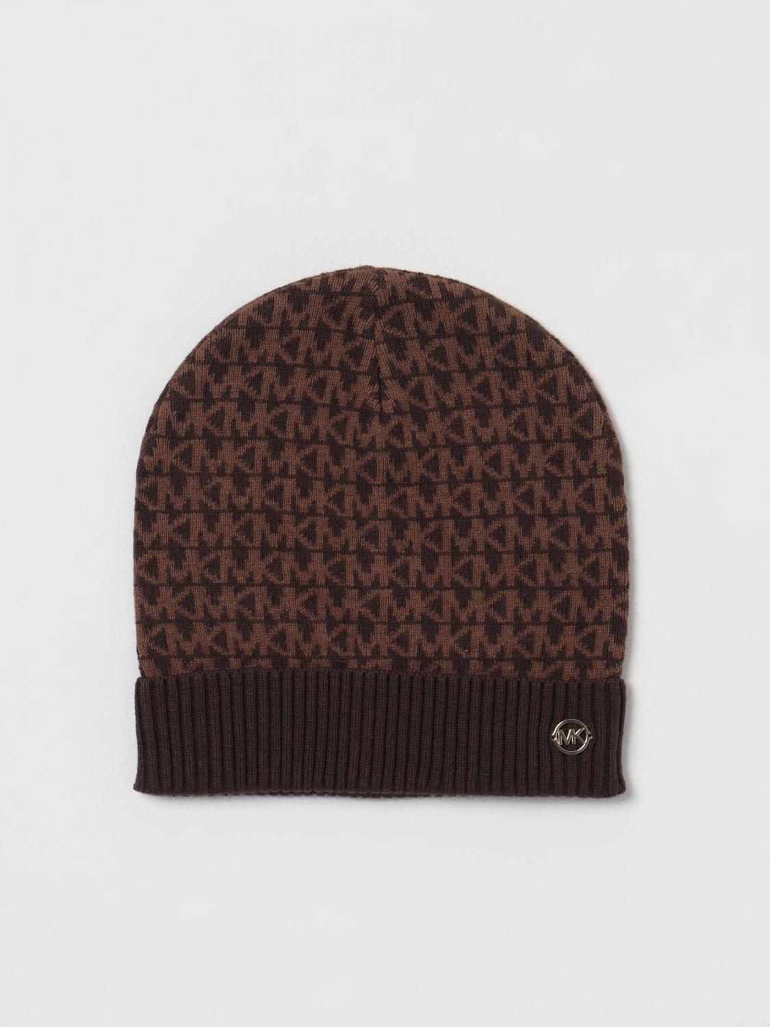 Michael Kors Dark Brown MK Patterned Hat s-l400.jpg main image 3