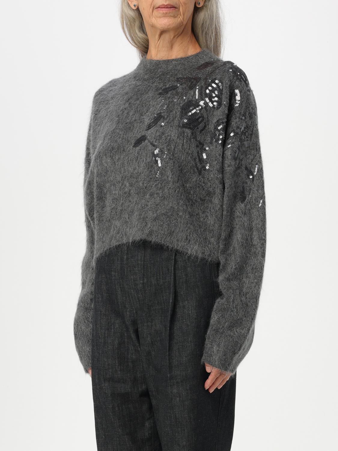 BRUNELLO CUCINELLI PULLOVER: Pullover damen Brunello Cucinelli, Grau - Img 4