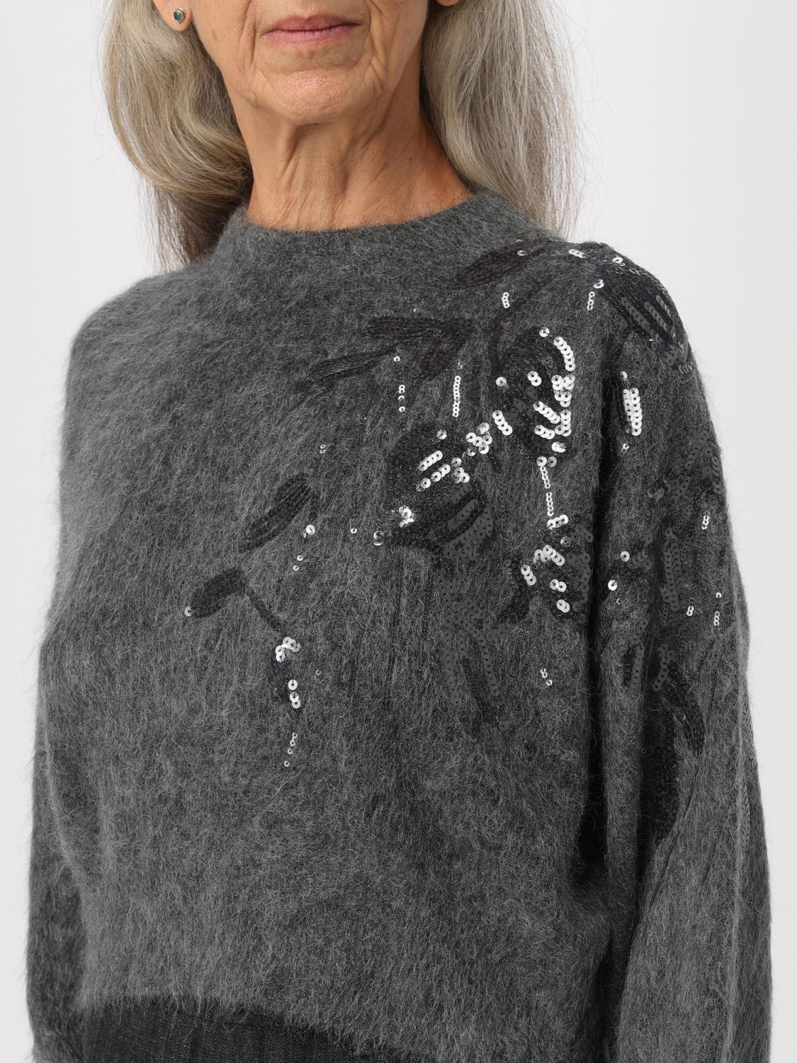 BRUNELLO CUCINELLI PULLOVER: Pullover damen Brunello Cucinelli, Grau - Img 5