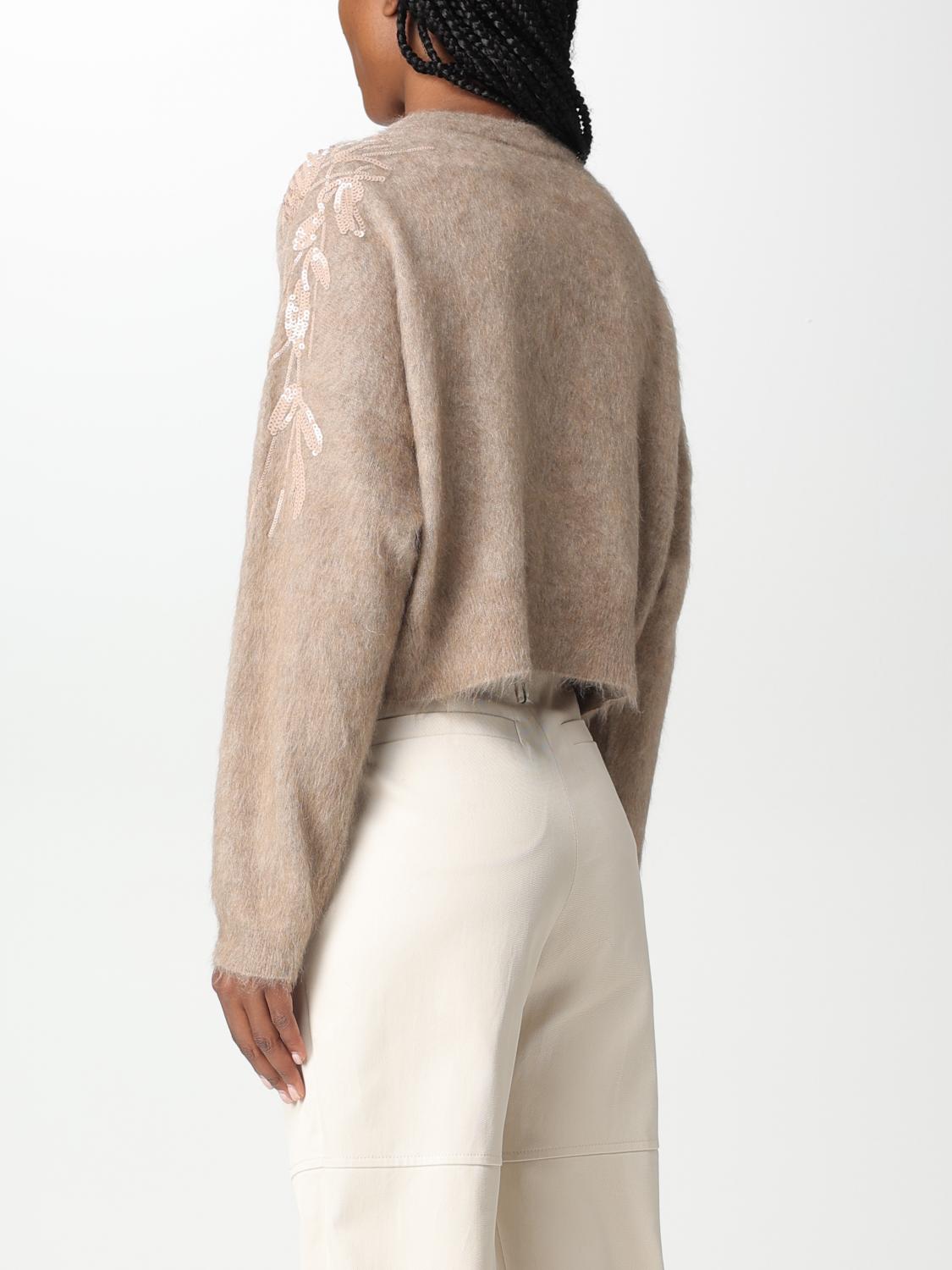 BRUNELLO CUCINELLI PULL: Pull femme Brunello Cucinelli, Marron - Img 3