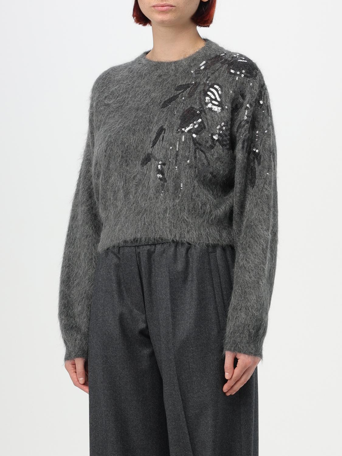 BRUNELLO CUCINELLI PULL: Pull femme Brunello Cucinelli, Plomb - Img 4