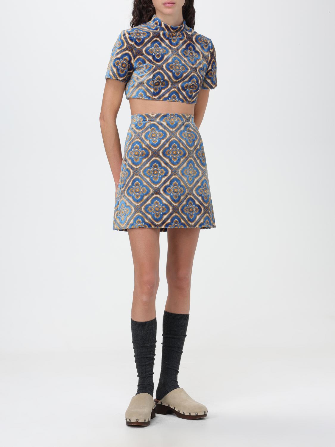 【送料&関税込】Etro Viscose Top Etro Outlet: top in viscose and cotton jacquard velvet