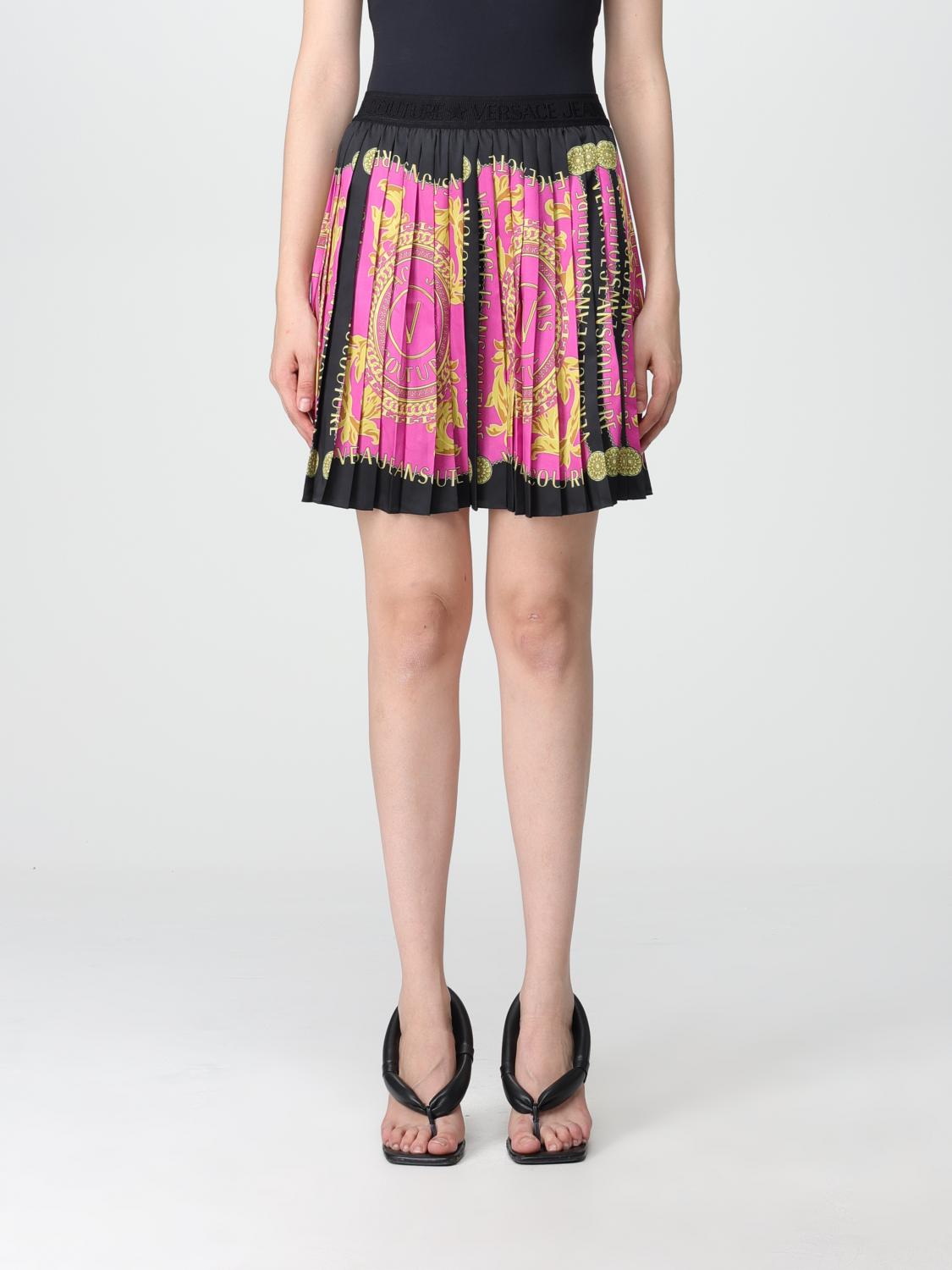 スカート VERSACE JEANS Woman Skirt Fuchsia 75HAE8A0NS350 455 Versace Jeans Couture Outlet: women's skirt - Fuchsia