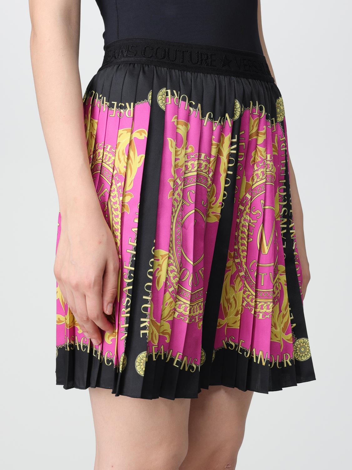 スカート VERSACE JEANS Woman Skirt Fuchsia 75HAE8A0NS350 455 Versace Jeans Couture Outlet: women's skirt - Fuchsia