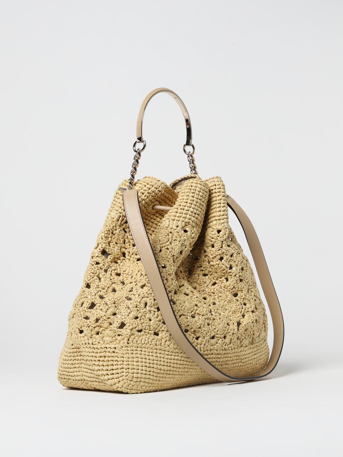 Jimmy Choo Bon Bon Maxi bag in woven raffia - Brown