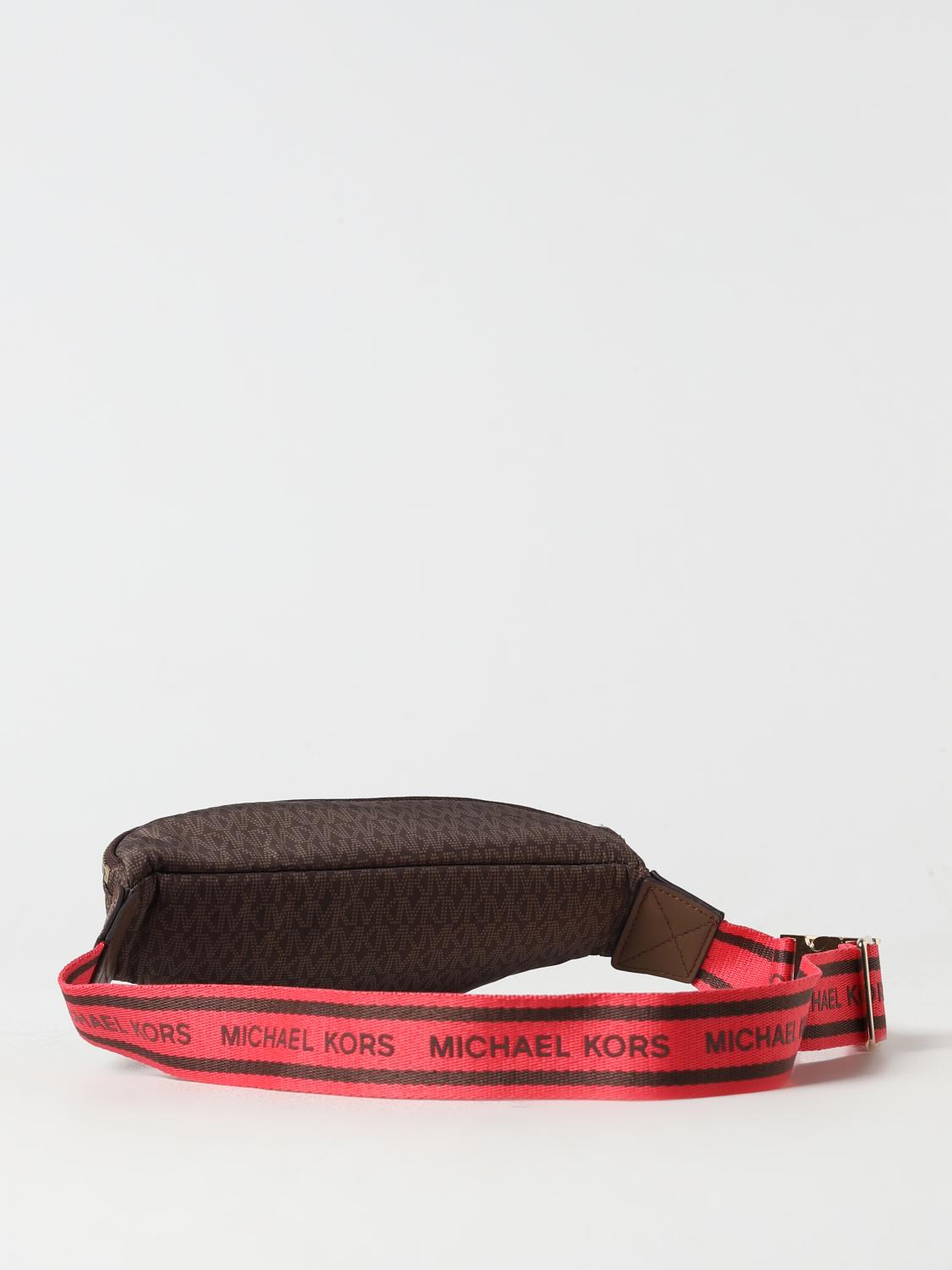 MICHAEL KORS BAG: Michael Kors belt bag in nylon with all-over monogram, Brown - Img 2