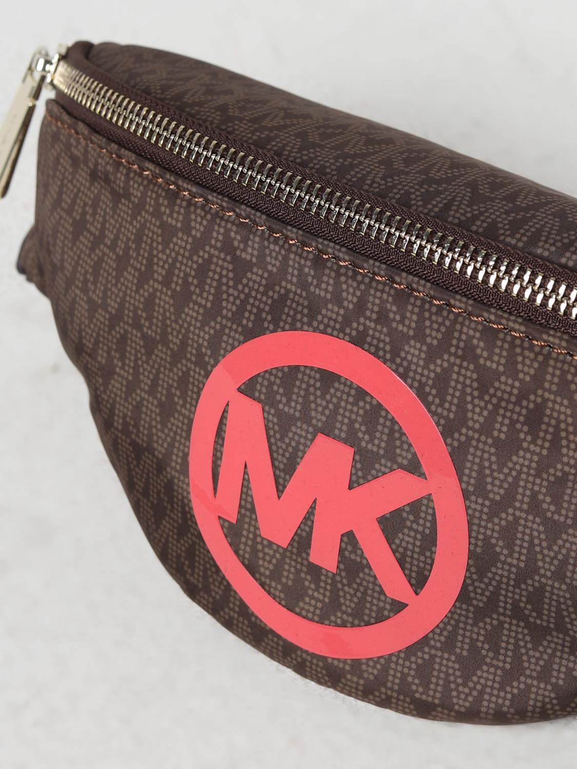 MICHAEL KORS BAG: Michael Kors belt bag in nylon with all-over monogram, Brown - Img 3